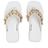 Chinelo Flatform Petite Jolie Hit Branco Corrente Dourada