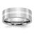 Cobalto Sterling Prata Inlay Satin 8mm Flat Band