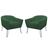 Combo 02 Poltrona Decorativa Jolly Pés Aramado Suede Verde - DS Estofados