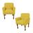 Combo 2 Poltrona Cadeira Decorativa Para Salão de Beleza Anitta Corano Amarelo LM DECOR