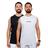 Combo 2 Regata Camiseta Cavada Masculina Camisa Canelada Academia Treino Tecido Com Elastano Fresco Sol