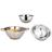 Conjunto Aço Inox 3 Peças Escorredor Arroz, Macarrão E Bowl