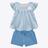 Conjunto Blusa e Shorts Listrado Infantil Feminino Milon 2000380