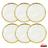 Conjunto de 6 Pratos Sobremesa Porcelana Egg