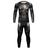 Conjunto de Compressão Adão Negro Traje Filme Rashguard Elastano Manga Longa Legging