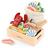 Conjunto de frutos do mar Wooden Play Food Cutting PairPear por mais de 3 anos