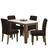 Conjunto de Mesa Sala de Jantar Miami com 4 Cadeiras Trieste Suede 1,20m Cedro / Off White / Chocolate Dobuê