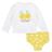 Conjunto de roupa de banho Gerber Baby Girl Rashguard 12 meses branco amarelo