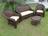 Conjunto de sofa Poltrona Área Externa alm Lizato Bege