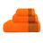 Conjunto de toalhas Belizzi Home Ultra Soft, pacote com 3, algodão e laranja