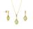 Conjunto Em Ouro 18k Pedra Natural Green Gold