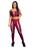 Conjunto Fitness Calça Legging Cintura Alta + Cropped Marsala com Elásticos 