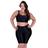 Conjunto Fitness Plus Size Top com Bojo Removível e Bermuda Cintura Alta 3D- CONJUNTO BRUNA