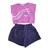 Conjunto infantil cropped regata short menina Elian Malwee Brandili