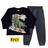 Conjunto Infantil Masculino Moletom Masculino Pelúciado Dinossauro Preto