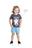 Conjunto Infantil Menino Brilha Escuro Camiseta Chumbo e Bermuda Azul - Jidi Kids