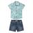 Conjunto Infantil Menino Polo E Bermuda Jeans Carinhoso Kids - MALWEE