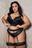 Conjunto lingerie com bojo e aro plus size sensual com cinta liga - 48,50,52,54