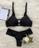 Conjunto lingerie  rendado nadador, com detalhe nas costas, calcinha fio duplo 