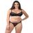 Conjunto Lingerie sem bojo com aro Renda preto