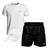 Conjunto Masculino Camiseta Algodão Short Tactel E Boné Asas