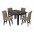 Conjunto Mesa de Jantar 120 cm com 4 Cadeiras Tokio Multimóveis EX1004 Preto/Mascavo