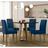 Conjunto Mesa de Jantar 1,20m Lectus Tampo MDF com Vidro e 4 Cadeiras Ana Amendoa/Preto/Ja04 - New Ceval