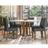 Conjunto Mesa de Jantar 1,35m Treviso Tampo em MDF com Vidro e 6 Cadeiras Itália Amendoa/Off White/Ln03 - New Ceval