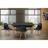 Conjunto Mesa de Jantar Luiza 135cm Preta com 4 Cadeiras Eames Eiffel - Preto