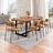 Conjunto Mesa de Jantar Rústica Madeira Maciça com 8 Cadeiras Mona