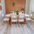 Conjunto Mesa Oval 6 Cadeiras de Jantar Encosto Tela 100% MDF Off White Cesare Claro Dalla Costa