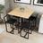 Conjunto Mesa Pinus 4 Cadeiras Estofado Industrial Black