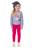 Conjunto Moletom Peluciado Menina Casaco Mescla Ursa e Legging Cotton Pink