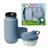 Conjunto Passeio com Garrafa Térmica 250mL e Pote p/ Leite em Pó 280mL Sanremo SR1001-63 Azul