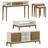 Conjunto Sala de Estar 4 Pç MDF/Madeira Milao 2 Off White Freijo FNT