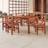 Conjunto Sala de Jantar 1 Mesa Tampo Madeira Maciça Quadrado 6 Cadeiras