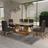 Conjunto Sala de Jantar com Tampo Mdf/vidro 160cmx80cm Mesa Lotus com 6 Cadeiras Viena Luxo