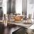 Conjunto Sala De Jantar Mesa Com Tampo De Vidro Safira 6 Cadeiras Atena