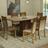 Conjunto Sala de Jantar Mesa Tampo de Madeira 6 Cadeiras Crema/Rustic/Bege Augusta Madesa
