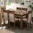 Conjunto Sala de Jantar Mesa Tampo de Madeira 6 Cadeiras Rustic/Crema/Bege Jaíne Madesa