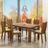 Conjunto Sala de Jantar Mesa Tampo de Madeira com 6 Cadeiras Analu Madesa