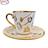 Conjunto Xícara de Café Ouro 6 xicaras 6 pires  Porcelana Chinesa Cafezinho Expresso Linha Premium