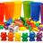 Counting Bears Skoolzy Rainbow com copos separadores 70 unidades para maiores de 3 anos