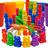 Counting Bears Skoolzy Rainbow Stacking com copos de separação 69 unidades