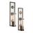 Danya B Conjunto de Duas Sconces de Parede, Decoração de Parede metálica, Sconce de Metal estilo antigo para casa, pátio ou escritório  decorativo metal wall scone, castiçal, velas reais ou operadas por bateria