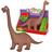 Dino World Kids Braquiossauro Marrom - Cotiplás 2196