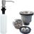 Dispenser Dosador Detergente 350ml E Valvula Pia Cozinha 3 1/2 Inox Ralo Basket Com Cesto Higienico Escoamento Cuba E Porta Detergente De Embutir Kit