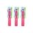 Escova De Cabelo Darma Flex Reta 345 Pink - Kit Com 3Un