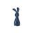 Escultura coelho em ceramica azul