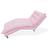 Espreguiçadeira Chaise Decorativa Estofada Sala de Estar Diva Corano Rosa Bebe - DL Decor